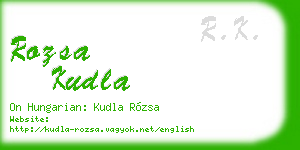 rozsa kudla business card